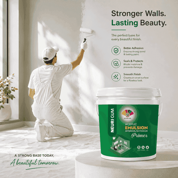 Acrylic Emulsion Interior & Exterior Primer professional application showcase